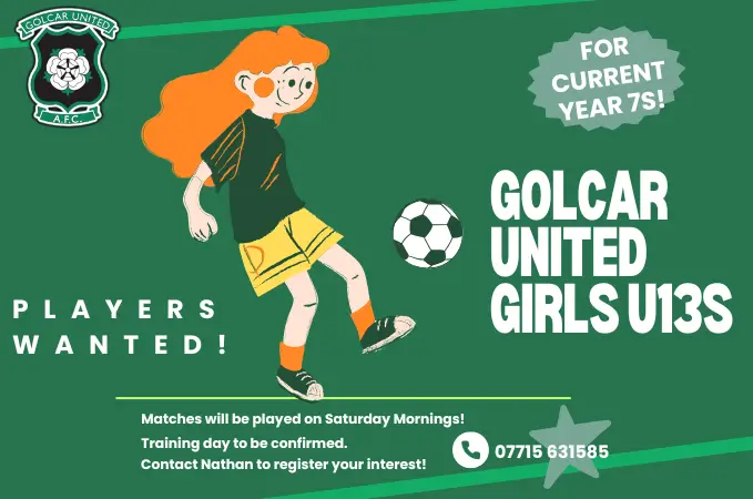 join our new golcar united girls u13s team
