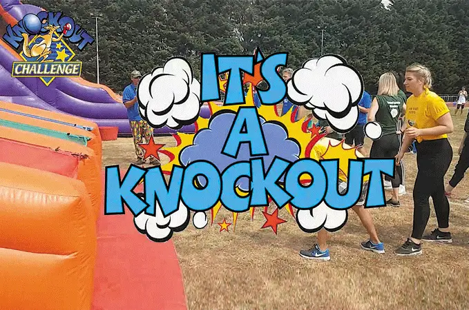 golcar its a knockout inflatable obstacle course